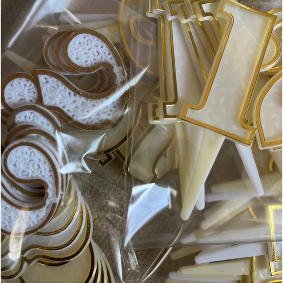 VINTAGE Lot of 79 Bakery Crafts Cake Topper Plastic Numbers Birthday Cupcakes. - Picture 17 of 17